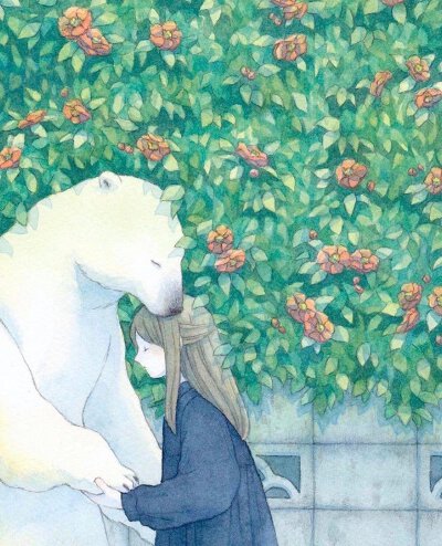 少女与熊
画师ins：whiterain
