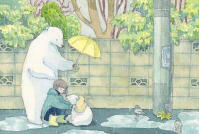 少女与熊
画师ins：whiterain