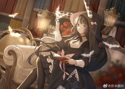 画师微博：月半狼叫