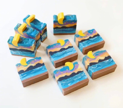切片蛋糕一样的手工香皂，ins:nocturn.soap