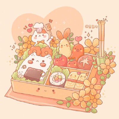 猫咪与美食 ~ 插画 By_dalzipsa