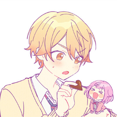动漫情侣头像◇虎斑自截 图片来源：pixiv