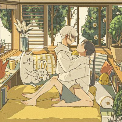 日常生活插画，温暖的小美好 ~ 插画师アキオカ作品