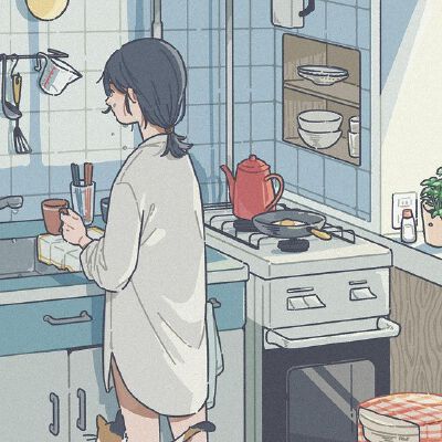 日常生活插画，温暖的小美好 ~ 插画师アキオカ作品