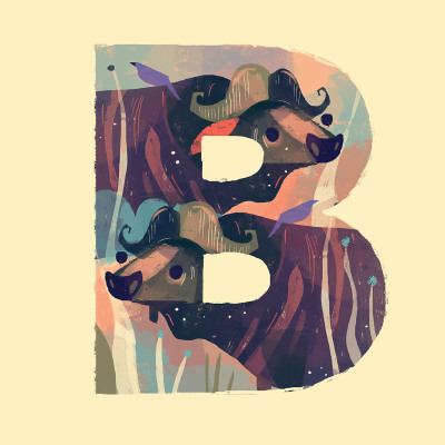 字母插画 插画师Chaaya Prabhat ​ ​
