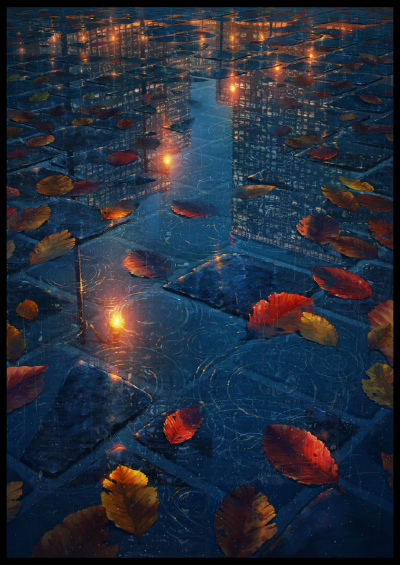 风景║“雨下的好大,你有带伞嘛”
P站画师：コーラ
画师ID：810305
