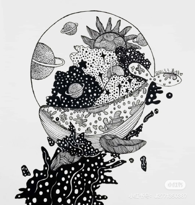 创意黑白画