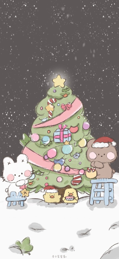 圣诞壁纸不能缺！ ​​​​ ©杏子茶酱酱