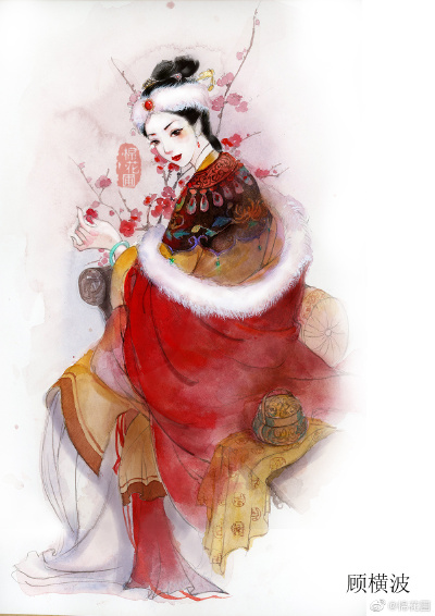 【古风美人】 #秦淮八艳# 作者：棉花圃 