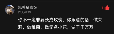 说得很好
让我想起从前的一段对话
不太重要
做你自己 没人能阻止你