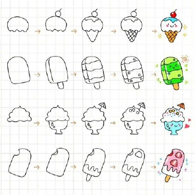手账素材/简笔画简单图案教程