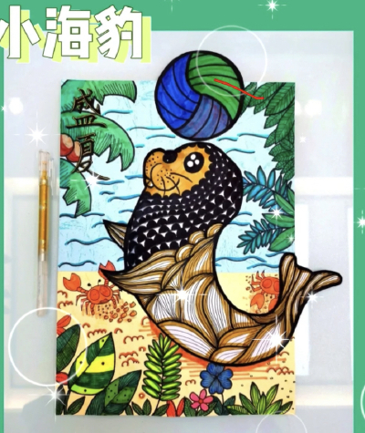动物线描装饰画
