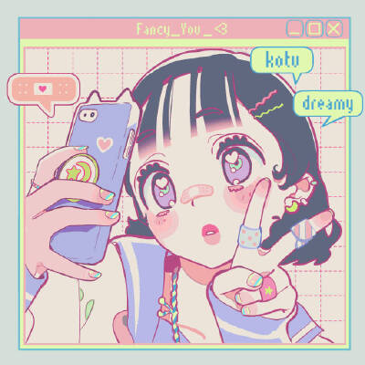 少女心治愈系插画GIF
画师：VINOVIS ​​​