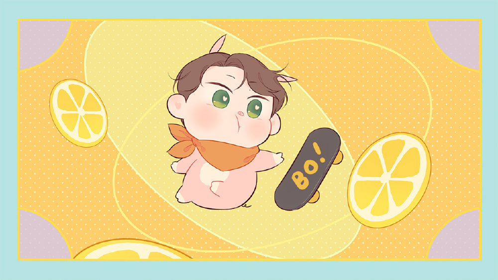 #王一博Q版 \(≧▽≦\) （cr.枣波波）