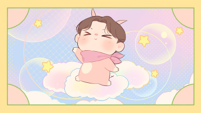 #王一博Q版 \(≧▽≦\) （cr.枣波波）