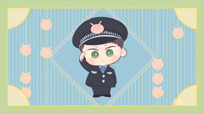 #王一博Q版 \(≧▽≦\) （cr.枣波波）