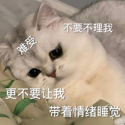 猫咪emo情侣表情包
