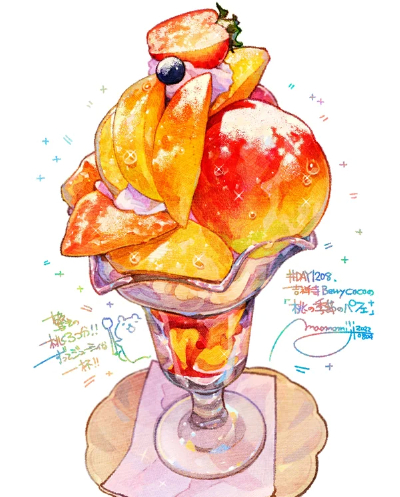 一组もみじ真魚的美食插图画来啦
Twi：mamomiji
