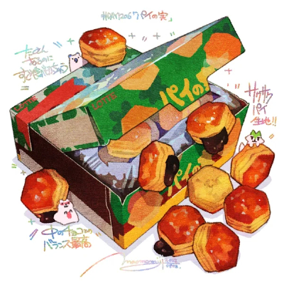 一组もみじ真魚的美食插图画来啦
Twi：mamomiji