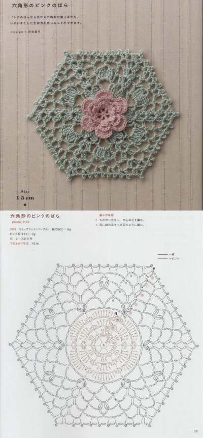 钩针小花片