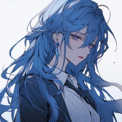 女生头像·忧郁的蓝 ​
