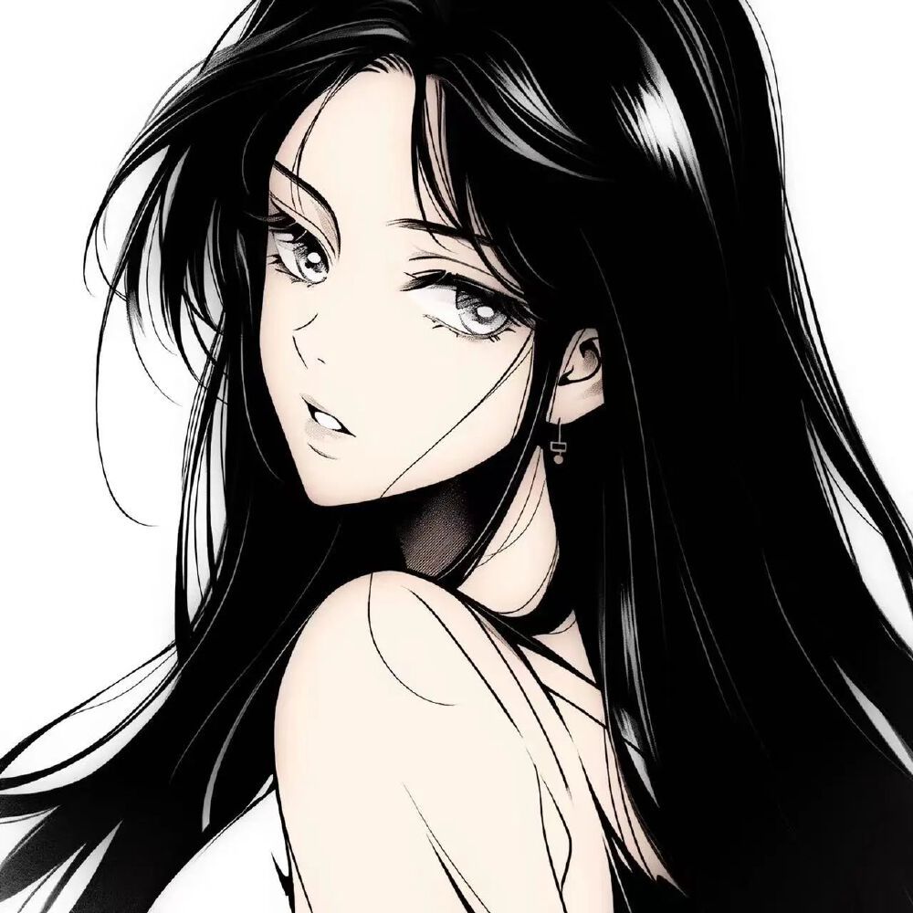 黑白动漫女头