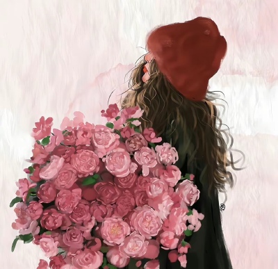 手捧花头像