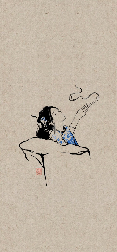 青花系列和梨园系列人物白描
閒人画 ​​​