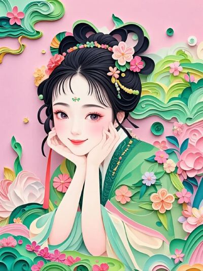 少女像 ～ 衍纸设计 纸艺欣赏