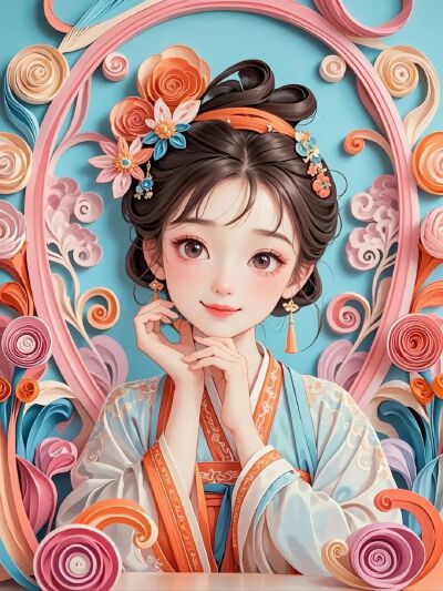 少女～ 衍纸设计 纸艺欣赏