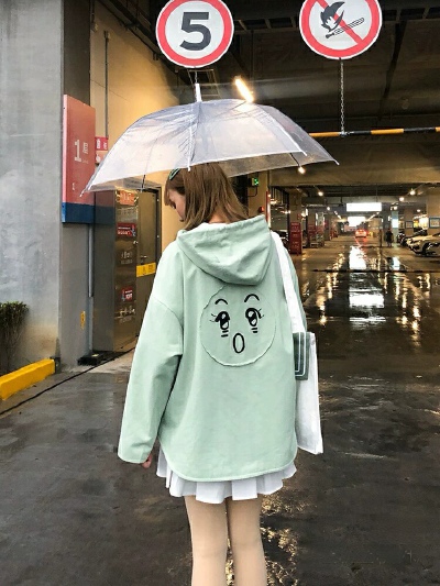 布衣酱原创趣味减龄风衣女短款2020新款春秋季韩版宽松学院风外套