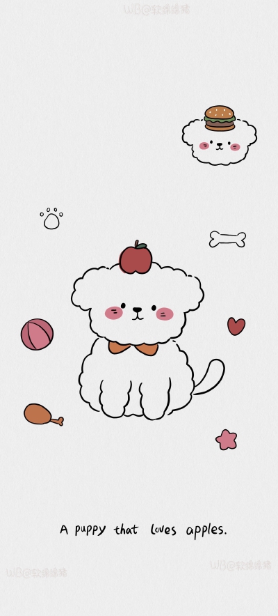 可爱壁纸｜卡通壁纸｜小狗｜考拉｜水果壁纸