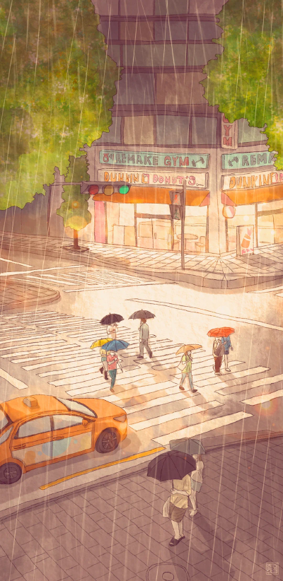 雨天的街道