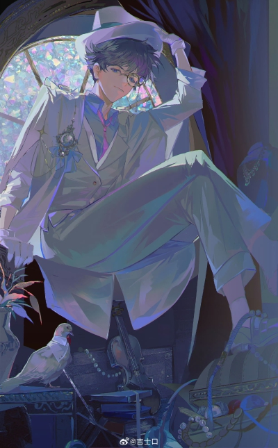 名侦探柯南人物插画绘画线稿黑白手绘头像素描临摹细节几何素材风格个性
@吉士口