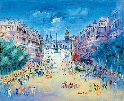 流光溢彩的巴黎。作者：Jean Dufy ​