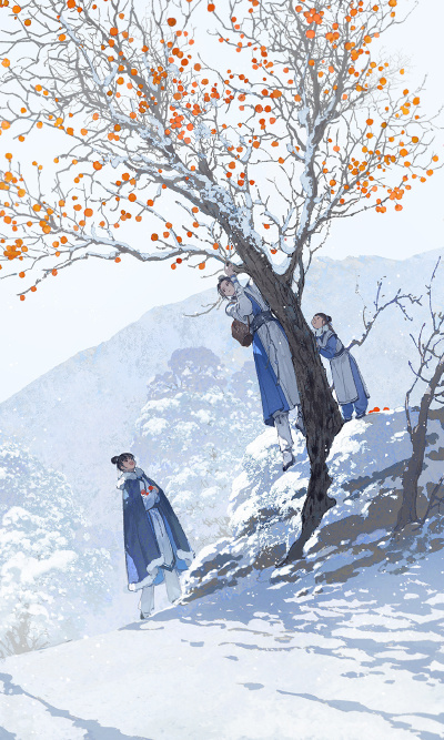 去银霜口摘柿子吃！