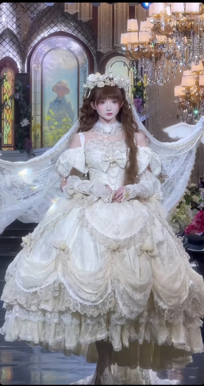 小鸟衔起头纱