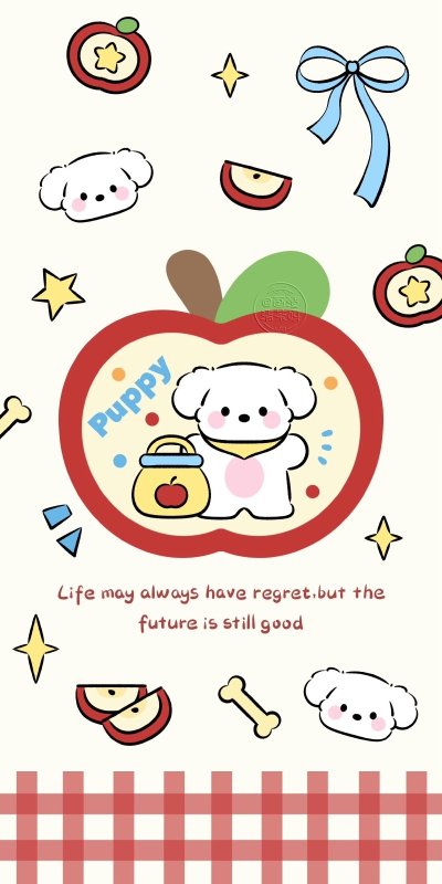 红色系可爱小羊和狗狗