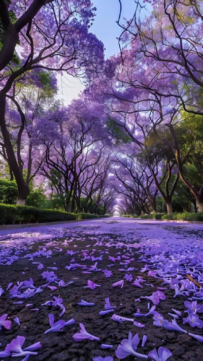 蓝花楹下的紫色诗行