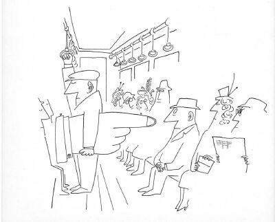 Drawing, c. 1947. 
Published in The Art of Living, 1949
