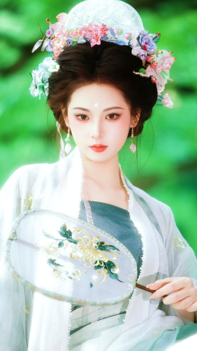微幽兰之芳蔼兮，步踟蹰于山隅。于是忽焉纵体，以遨以嬉。左倚采旄，右荫桂旗。攘皓腕于神浒兮，采湍濑之。