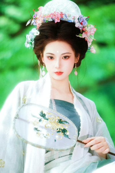 微幽兰之芳蔼兮，步踟蹰于山隅。于是忽焉纵体，以遨以嬉。左倚采旄，右荫桂旗。攘皓腕于神浒兮，采湍濑之。