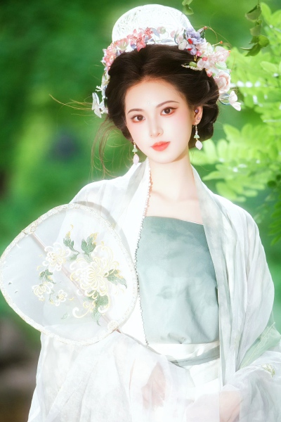 微幽兰之芳蔼兮，步踟蹰于山隅。于是忽焉纵体，以遨以嬉。左倚采旄，右荫桂旗。攘皓腕于神浒兮，采湍濑之。