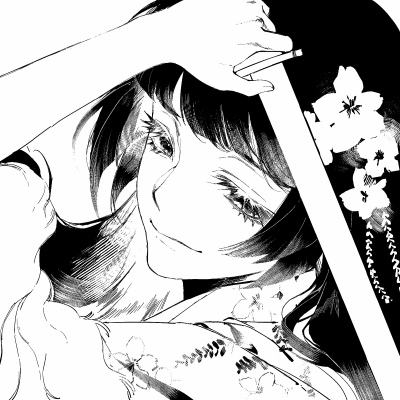 黑白漫画/女生头像