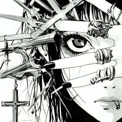 黑白漫画/女生头像