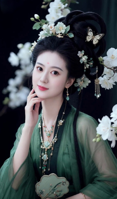  ‌羽衣常带烟霞色，不惹人间桃李花。