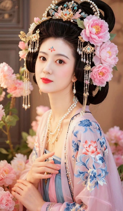 云边仙女夜骖鸾，月下霓裳舞袖宽。
吹彻紫箫风露下，玉容玄发不胜寒。