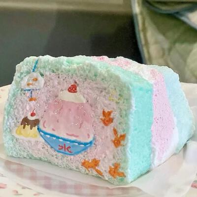 马卡龙色系甜品