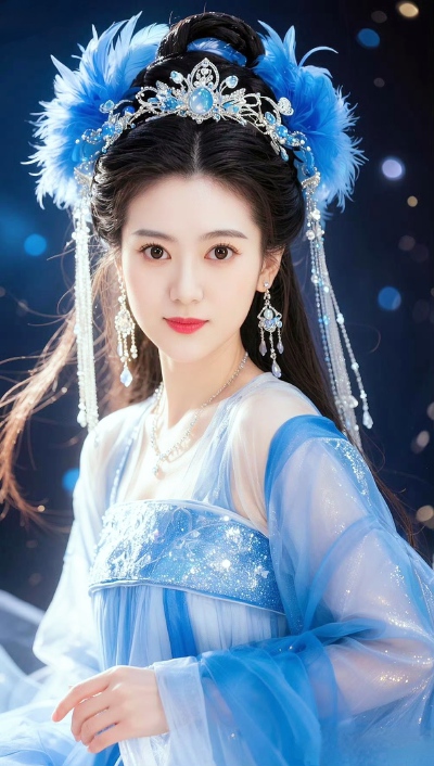  ‌羽衣常带烟霞色，不惹人间桃李花。