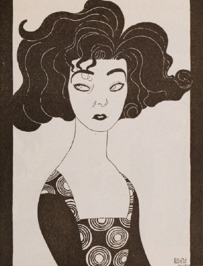 Alla Nazimova by Ralph Barton from Photoplay, August 1921.